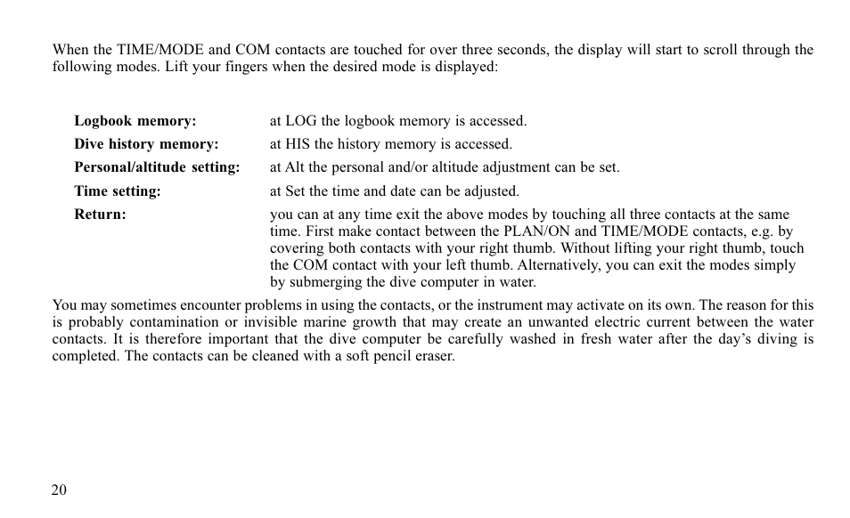 SUUNTO FAVOR S User Manual | Page 20 / 65