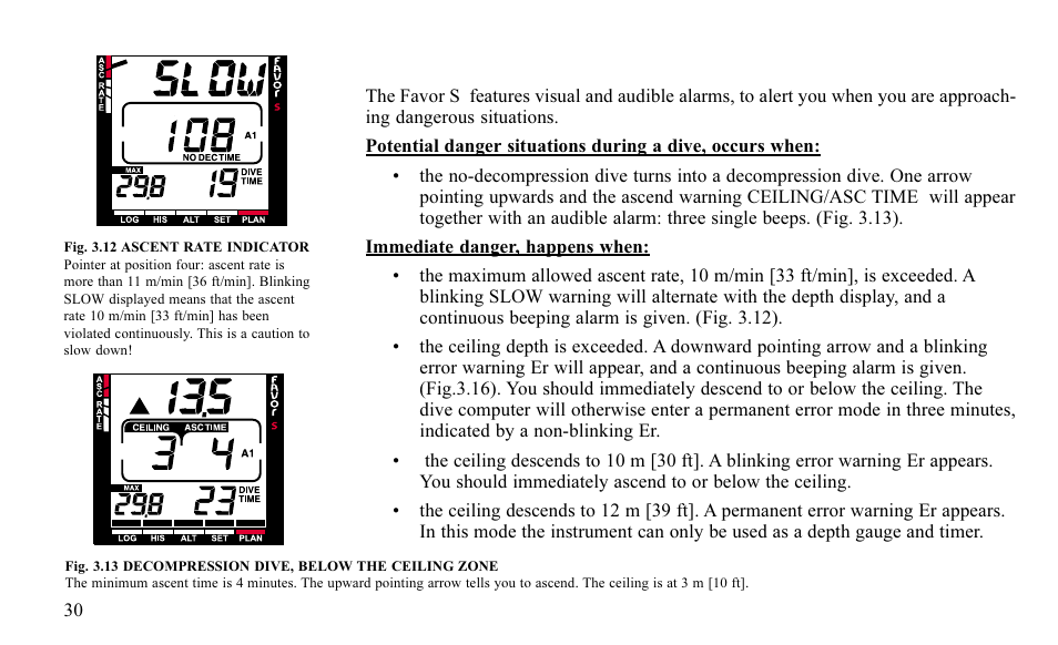 4 alarms | SUUNTO FAVOR S User Manual | Page 30 / 65