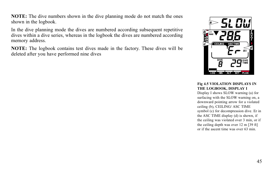 SUUNTO FAVOR S User Manual | Page 45 / 65