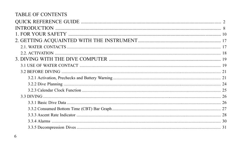 SUUNTO FAVOR S User Manual | Page 6 / 65