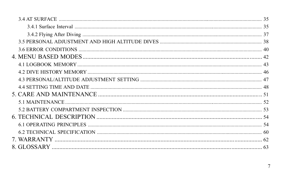 SUUNTO FAVOR S User Manual | Page 7 / 65