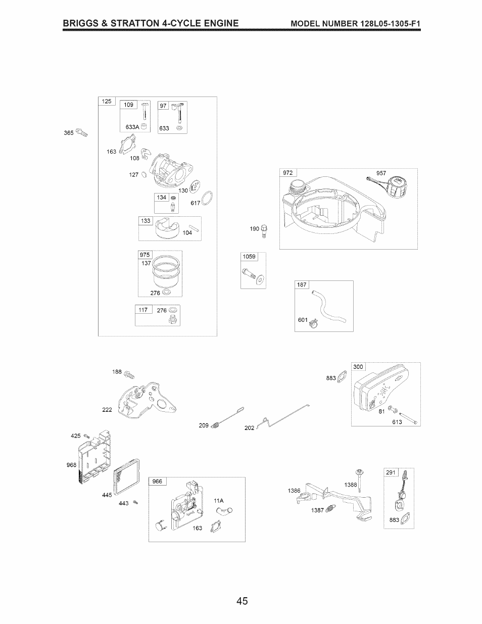 Briggs & stratton 4-cycle engine | Craftsman 917.374100 User Manual | Page 45 / 52
