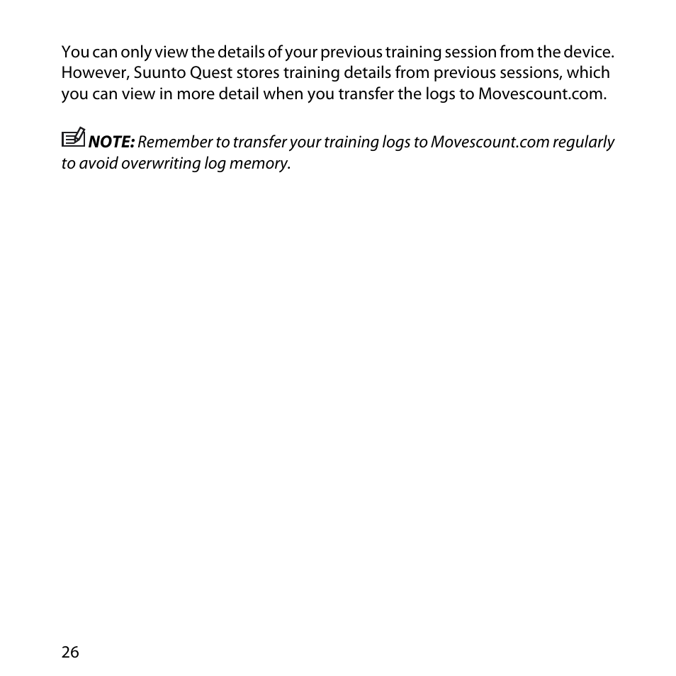 SUUNTO QUEST User Manual | Page 26 / 53