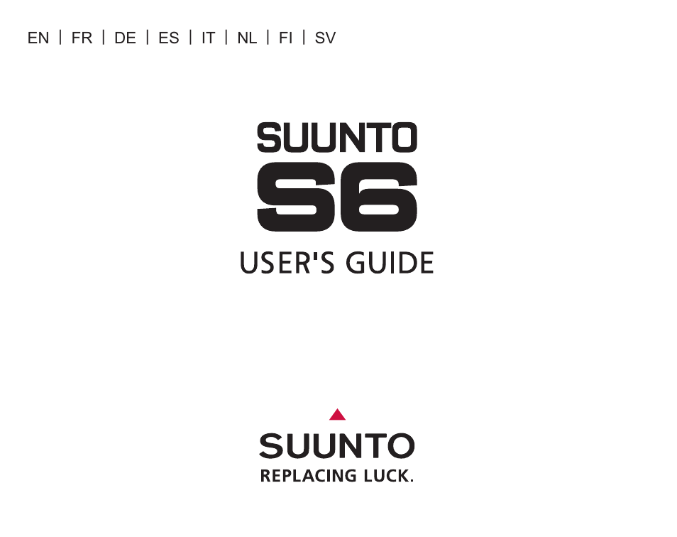 SUUNTO S6 User Manual | 582 pages