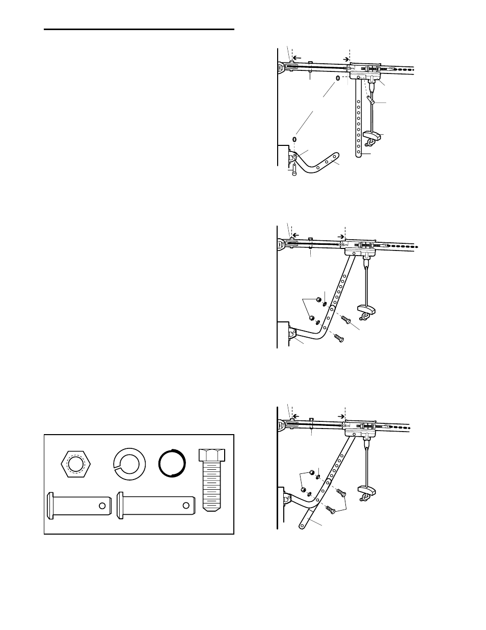Connect door arm to trolley, Installation step 12 | Craftsman 13953985 User Manual | Page 26 / 76