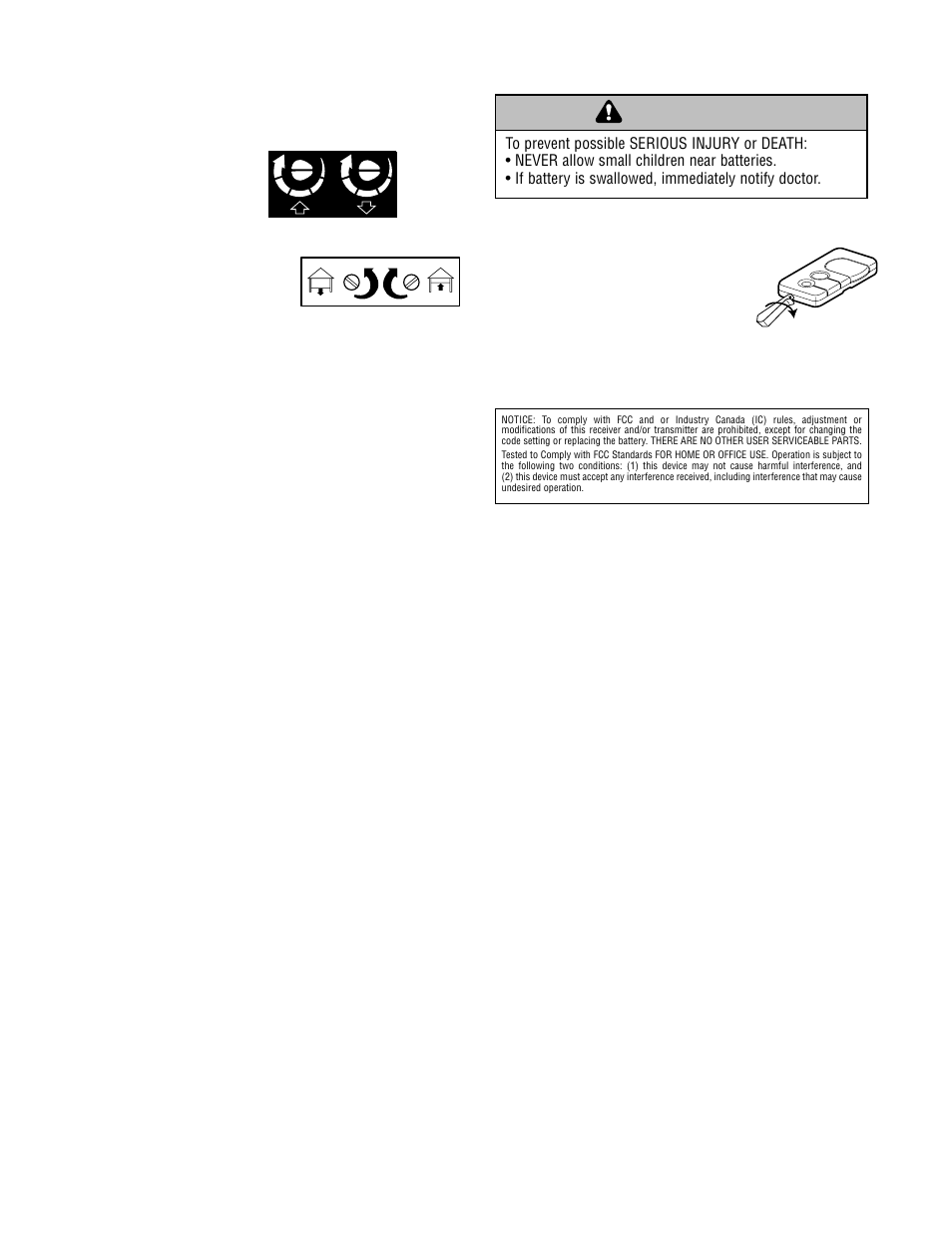 Care of your opener, Warning caution warning warning | Craftsman 13953985 User Manual | Page 33 / 76