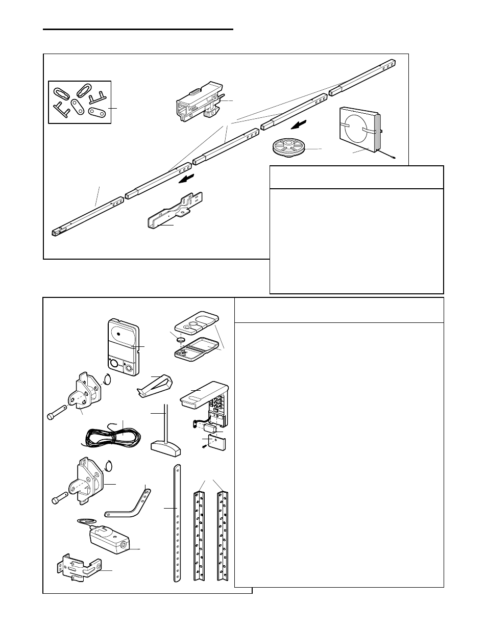 Repair parts, Rail assembly parts, Installation parts | Craftsman 13953985 User Manual | Page 37 / 76