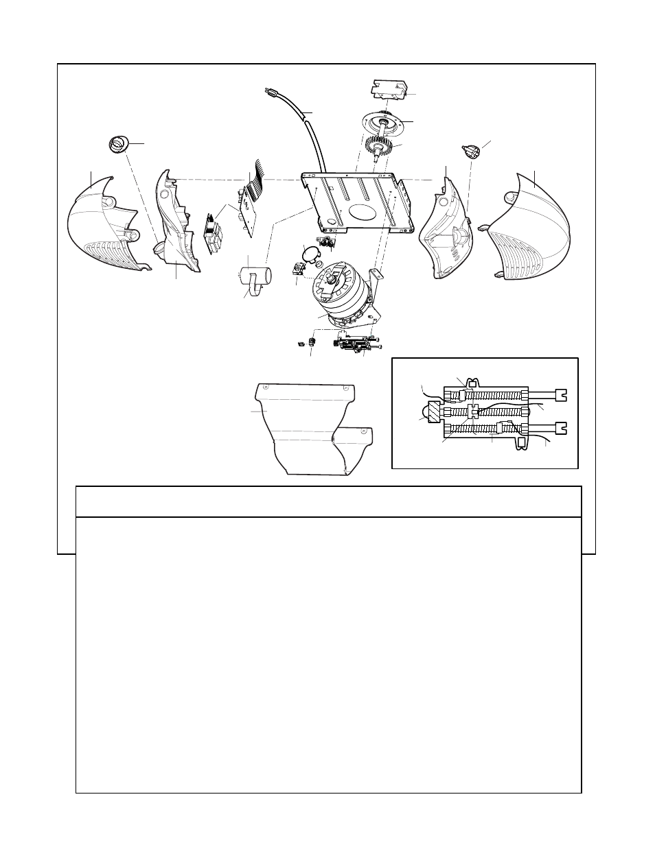 Motor unit assembly parts | Craftsman 13953985 User Manual | Page 38 / 76