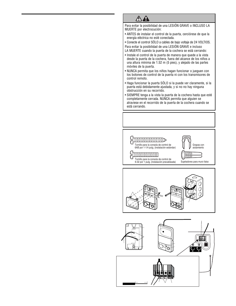 Instalación, paso 6, Instale la unidad de control de la puerta | Craftsman 13953985 User Manual | Page 56 / 76