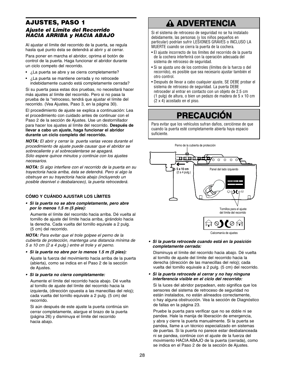 Ajustes, paso 1 | Craftsman 13953985 User Manual | Page 66 / 76