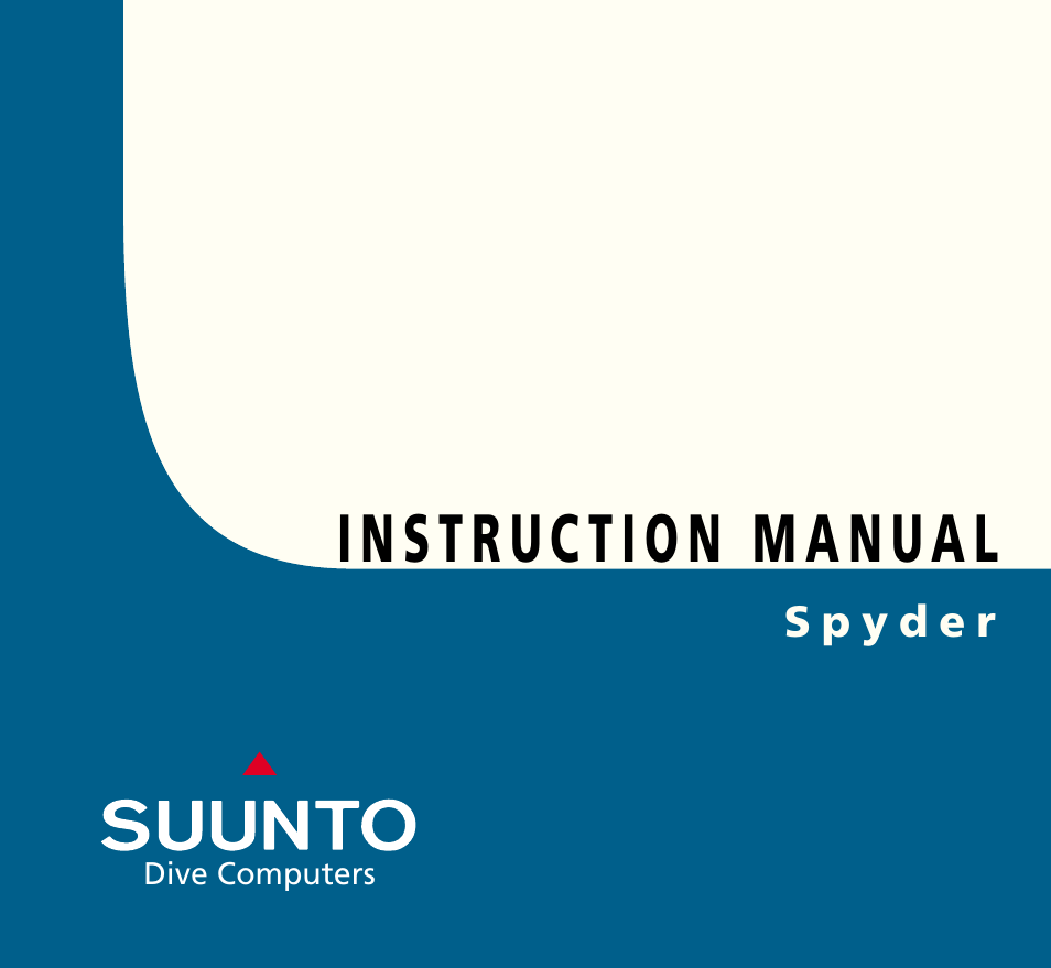 SUUNTO SPYDER User Manual | 93 pages