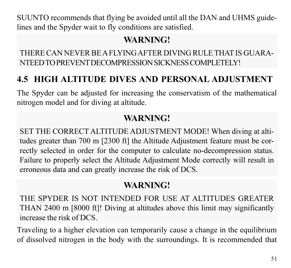 SUUNTO SPYDER User Manual | Page 53 / 93