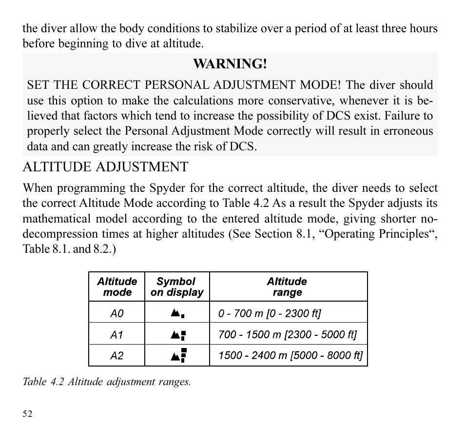 SUUNTO SPYDER User Manual | Page 54 / 93