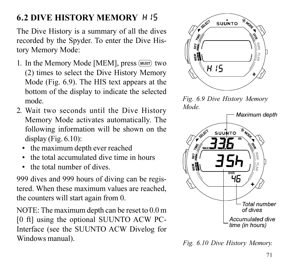 SUUNTO SPYDER User Manual | Page 73 / 93