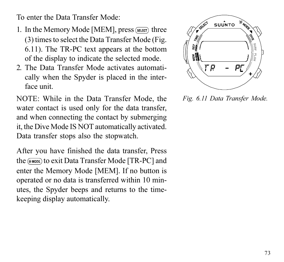 SUUNTO SPYDER User Manual | Page 75 / 93