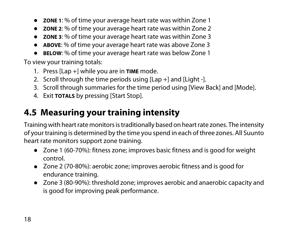 5 measuring your training intensity | SUUNTO T1C User Guide User Manual | Page 19 / 44