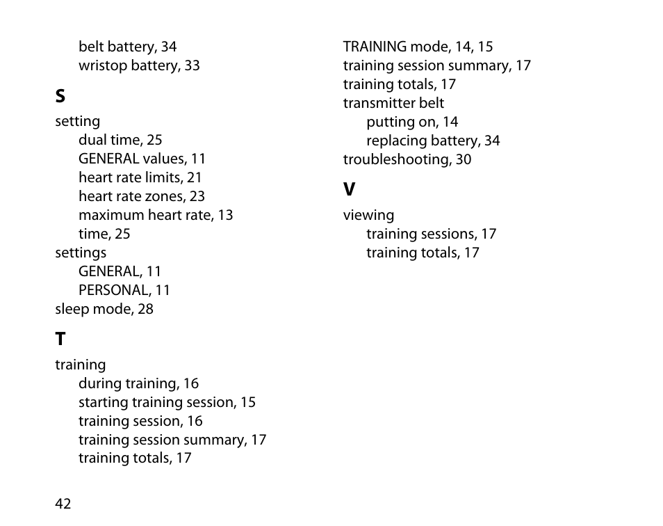 SUUNTO T1C User Guide User Manual | Page 43 / 44