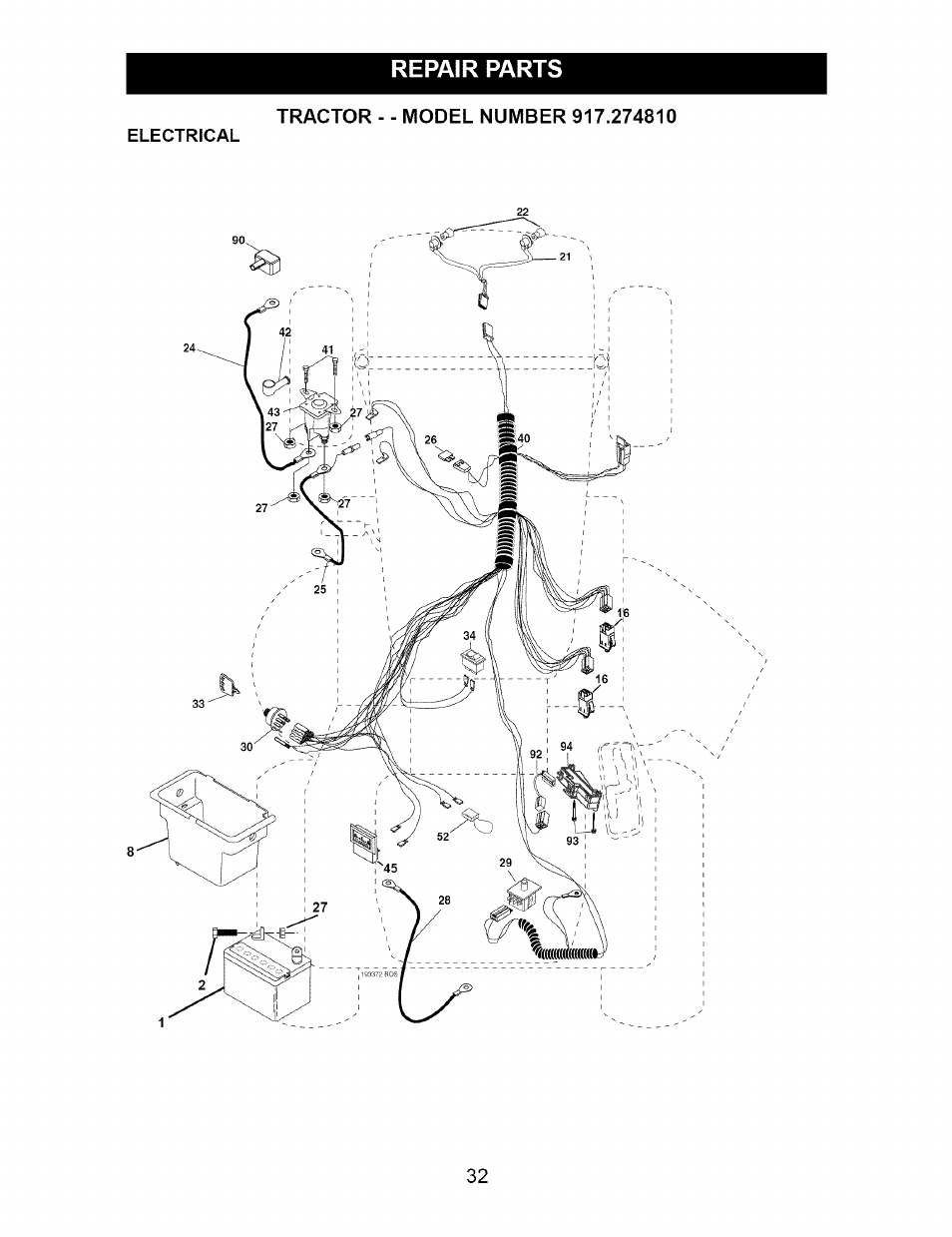 Repair parts | Craftsman 917.274810 User Manual | Page 32 / 56