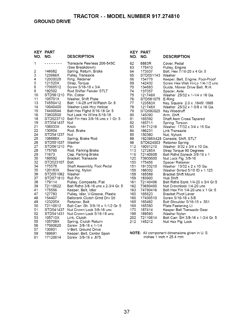 Ground drive | Craftsman 917.274810 User Manual | Page 37 / 56