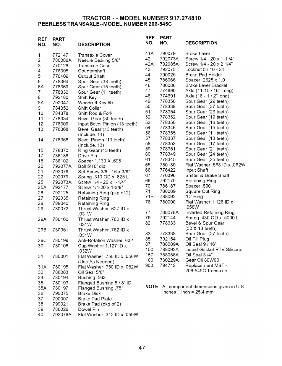 Craftsman 917.274810 User Manual | Page 47 / 56