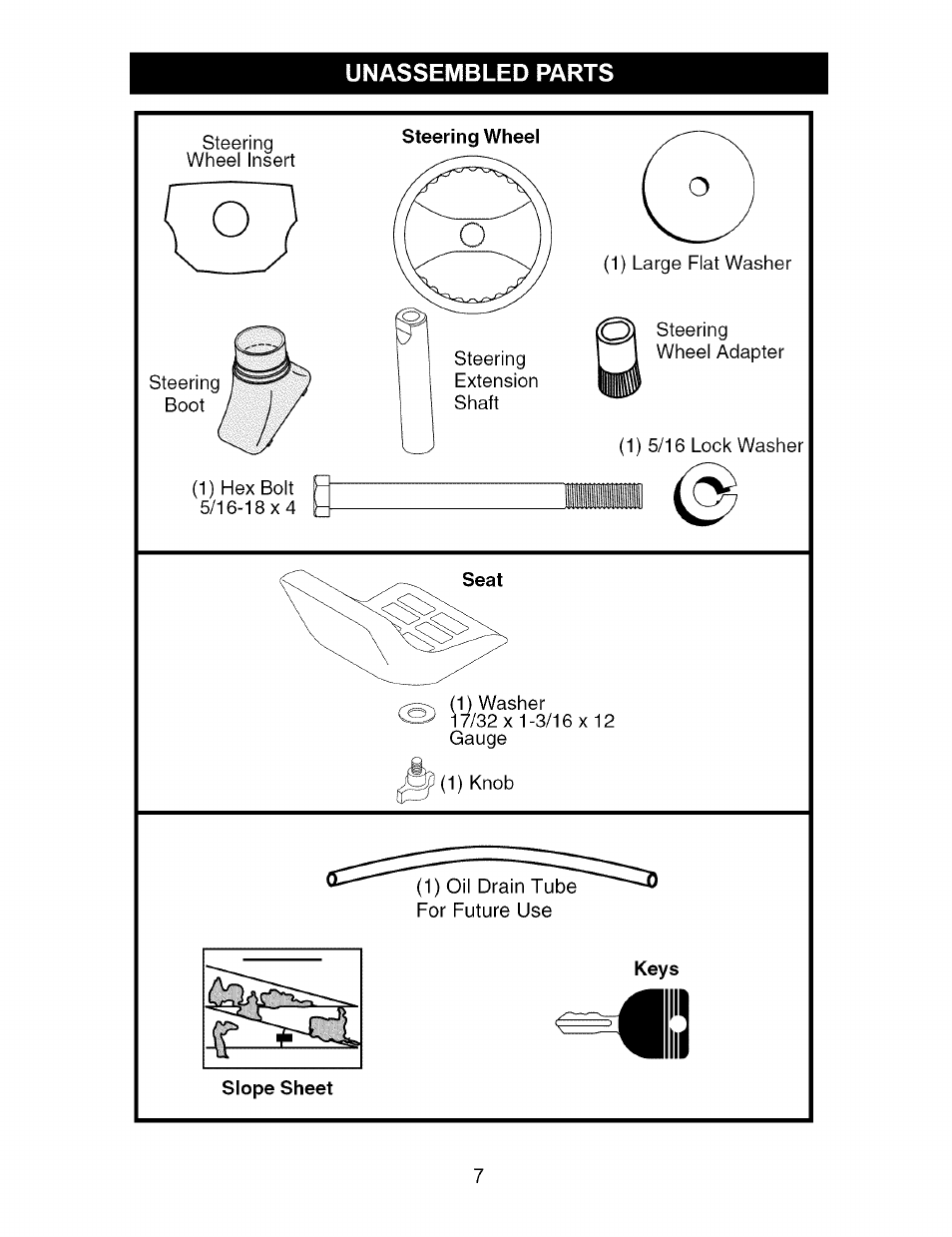 Unassembled parts | Craftsman 917.274810 User Manual | Page 7 / 56