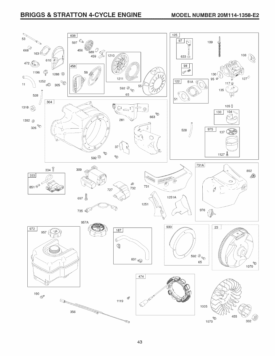 Briggs & stratton 4-cycle engine | Craftsman 944.528398 User Manual | Page 43 / 48