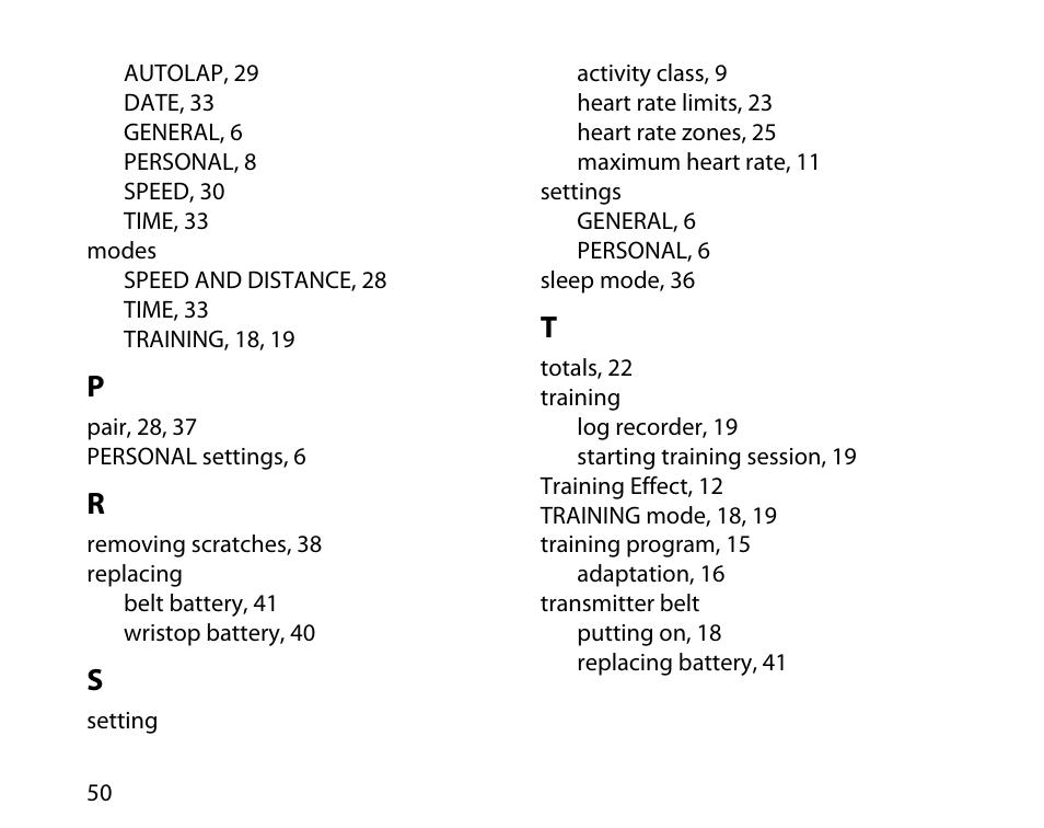SUUNTO T4C User Guide User Manual | Page 51 / 54