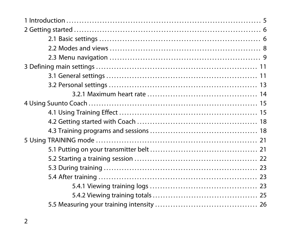 SUUNTO t4d User Manual | Page 3 / 58