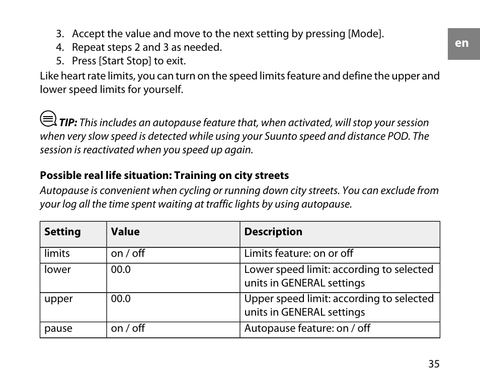 SUUNTO t4d User Manual | Page 36 / 58