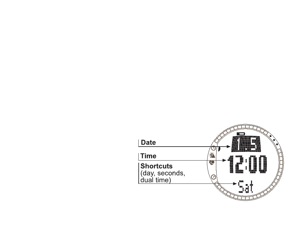 Modes, General information, Time mode | Main display, General information 3.2. time mode | SUUNTO T6 User Manual | Page 22 / 83