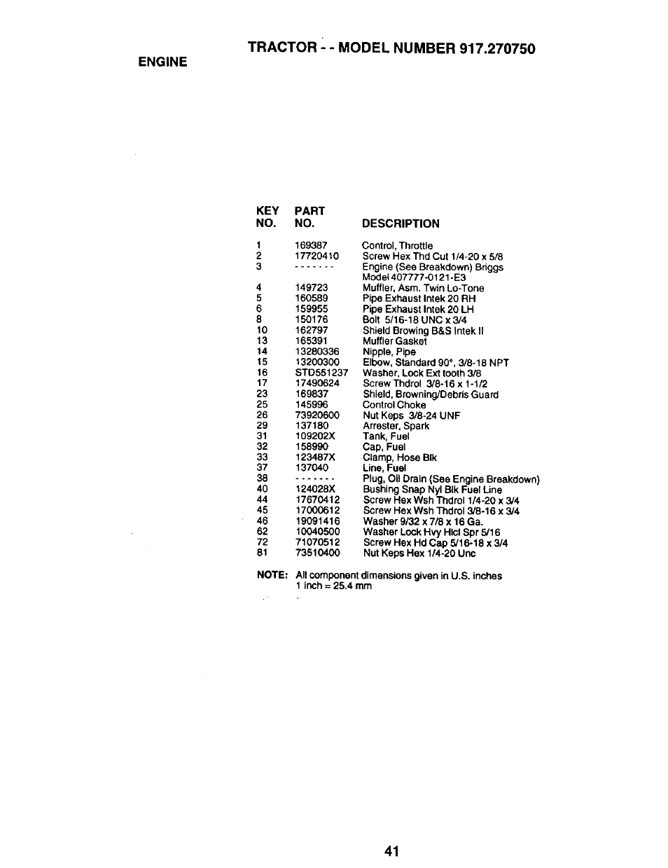 Craftsman 917.270750 User Manual | Page 41 / 60