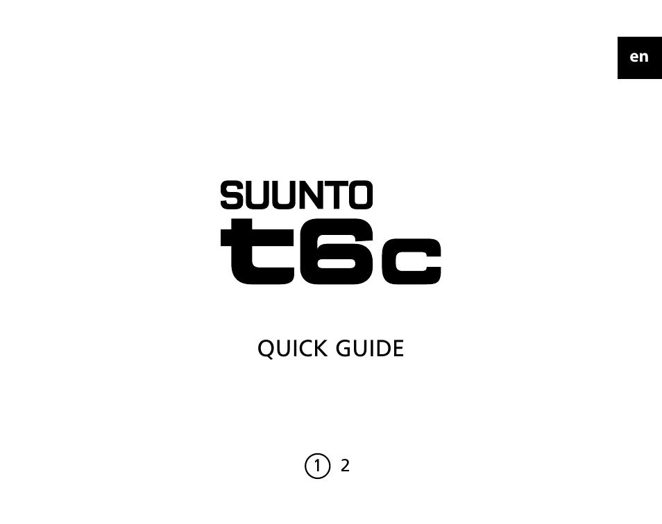SUUNTO T6C Quick Start User Manual | 15 pages