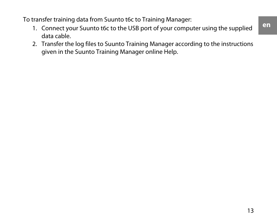 SUUNTO T6C Quick Start User Manual | Page 13 / 15
