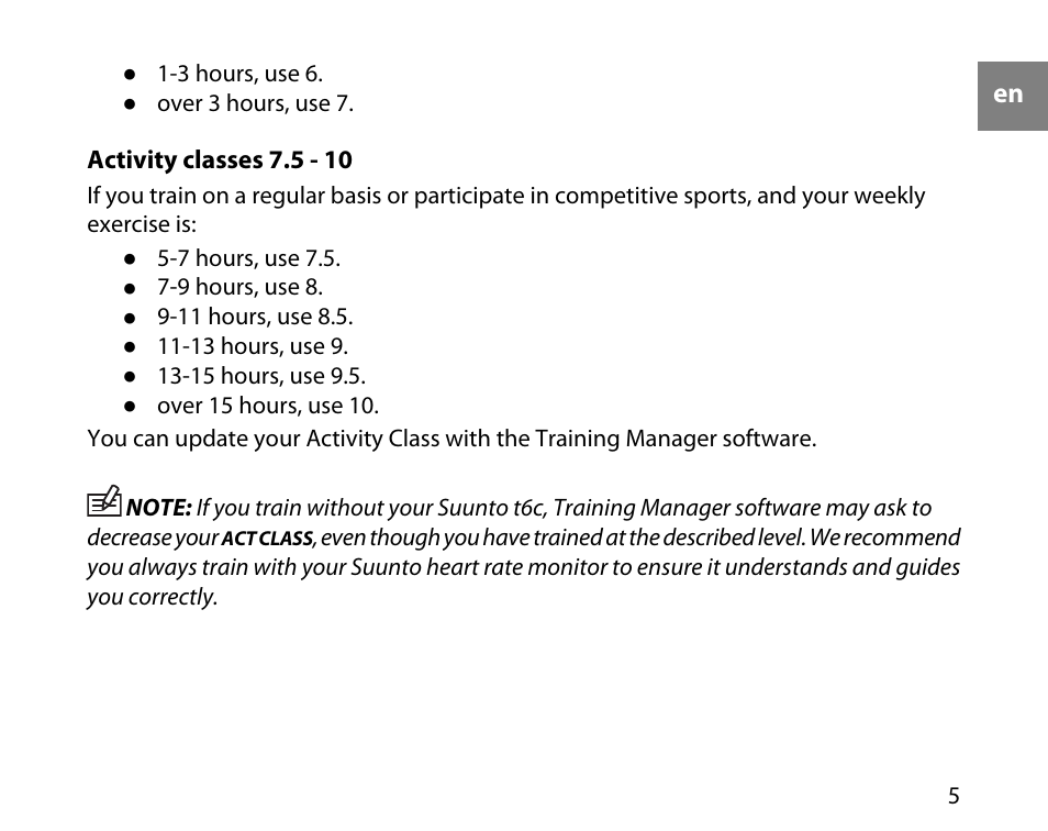 SUUNTO T6C Quick Start User Manual | Page 5 / 15