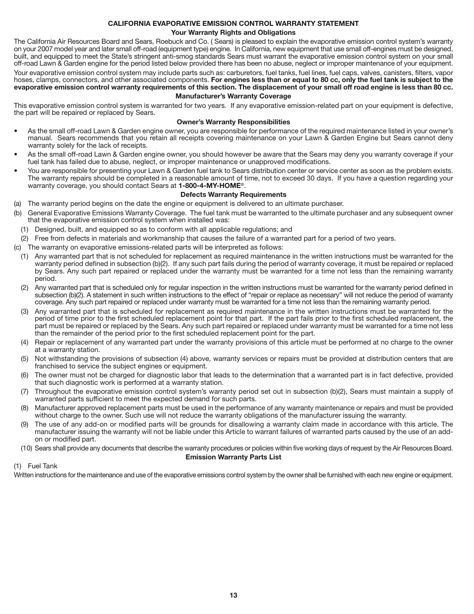Craftsman 316.79199 User Manual | Page 13 / 32