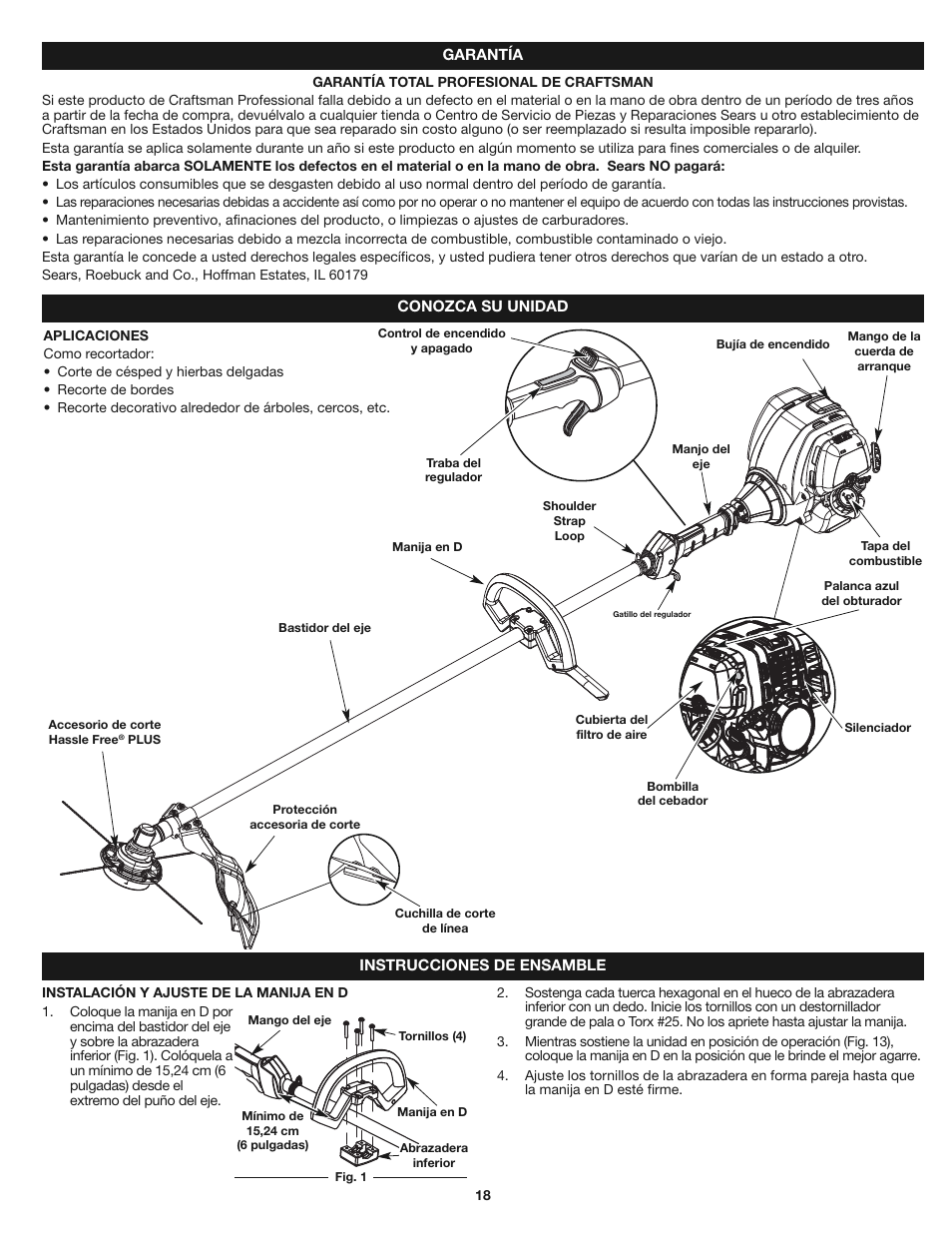 Craftsman 316.79199 User Manual | Page 18 / 32