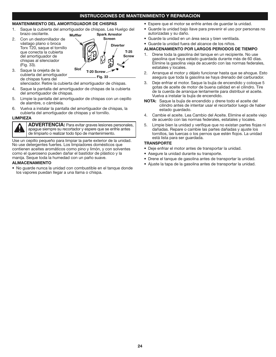 Craftsman 316.79199 User Manual | Page 24 / 32