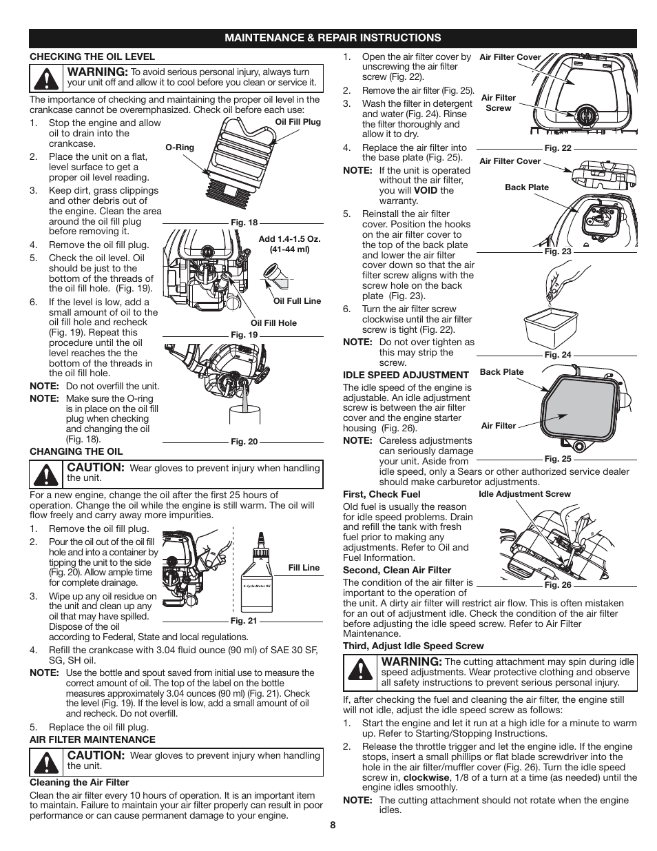 Craftsman 316.79199 User Manual | Page 8 / 32