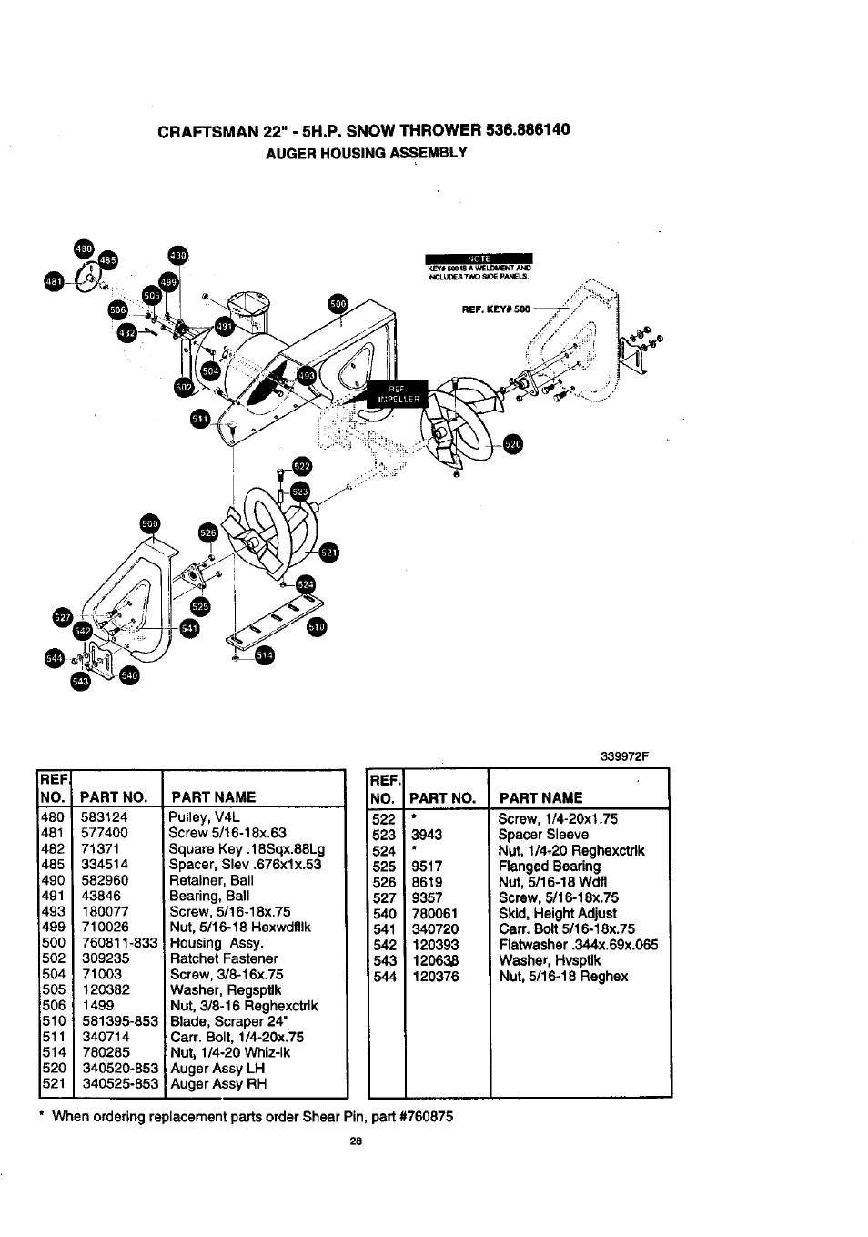 Craftsman 536.886140 User Manual | Page 28 / 39