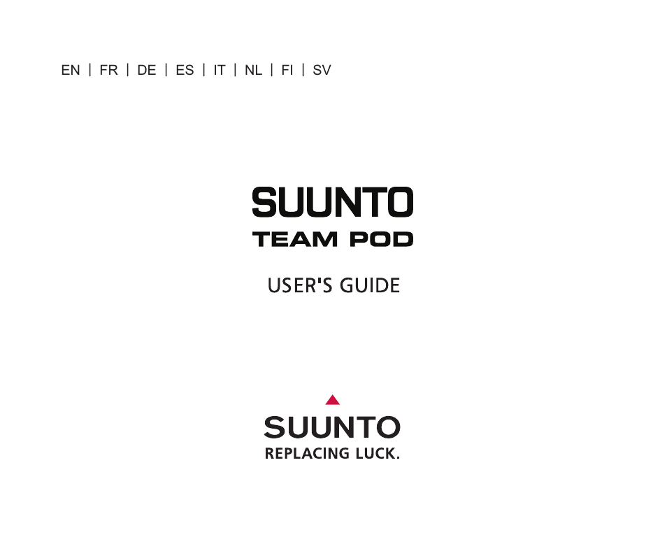 SUUNTO TEAM POD User Manual | 182 pages