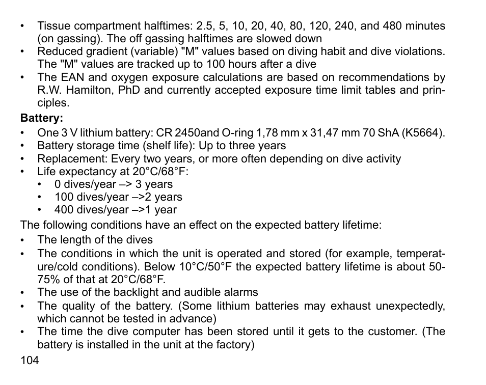 SUUNTO Vyper User Manual | Page 104 / 122