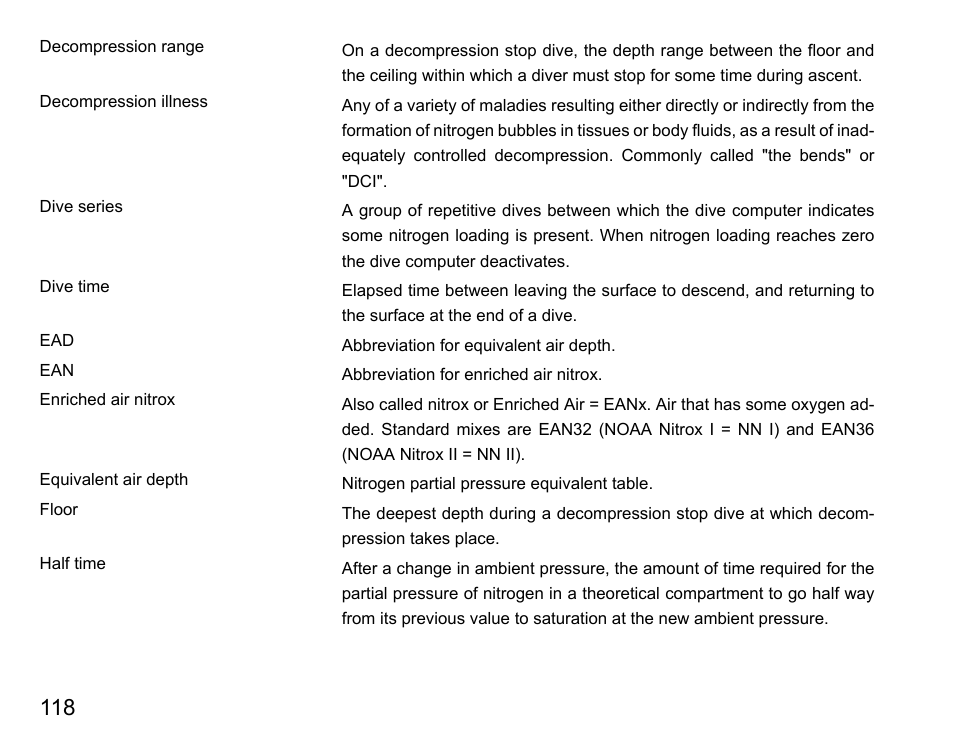 SUUNTO Vyper User Manual | Page 118 / 122