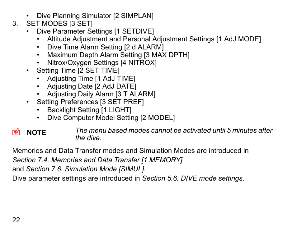 SUUNTO Vyper User Manual | Page 22 / 122