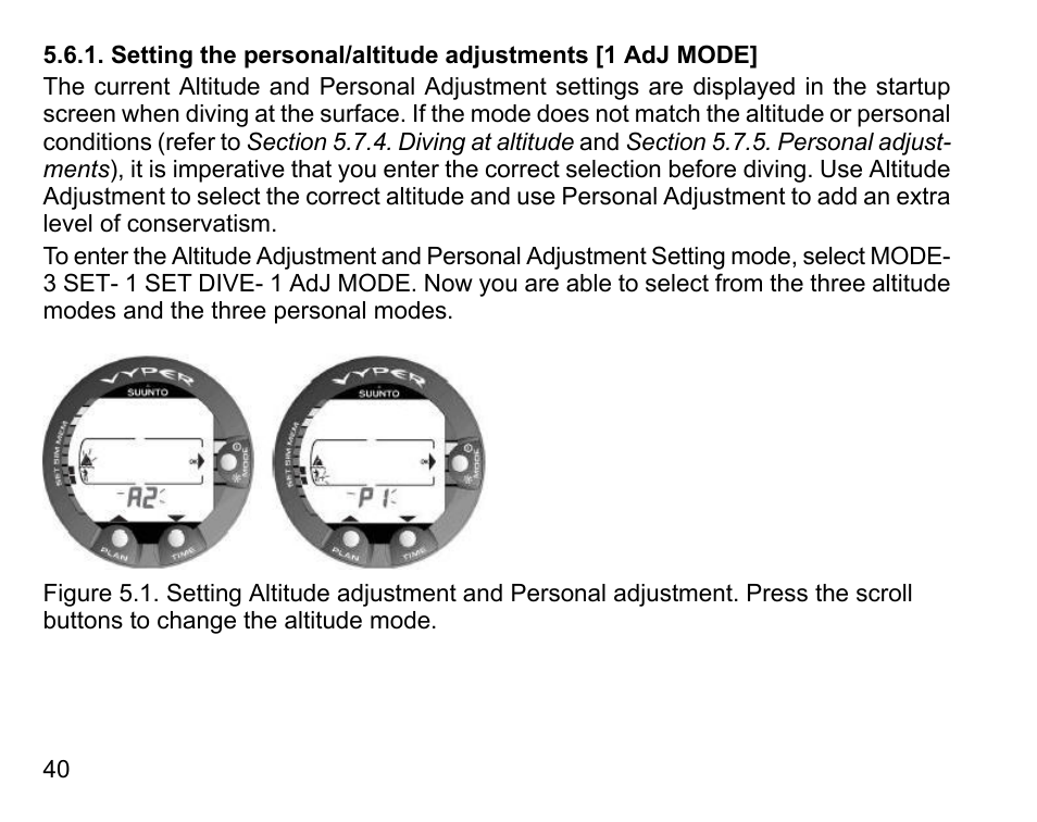 SUUNTO Vyper User Manual | Page 40 / 122