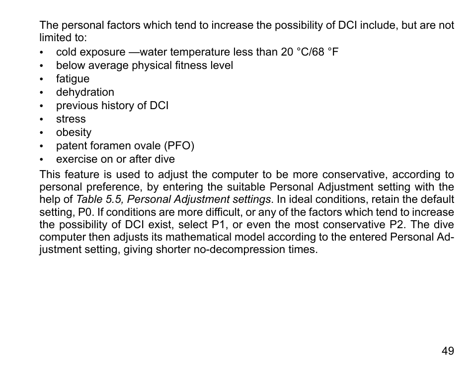 SUUNTO Vyper User Manual | Page 49 / 122