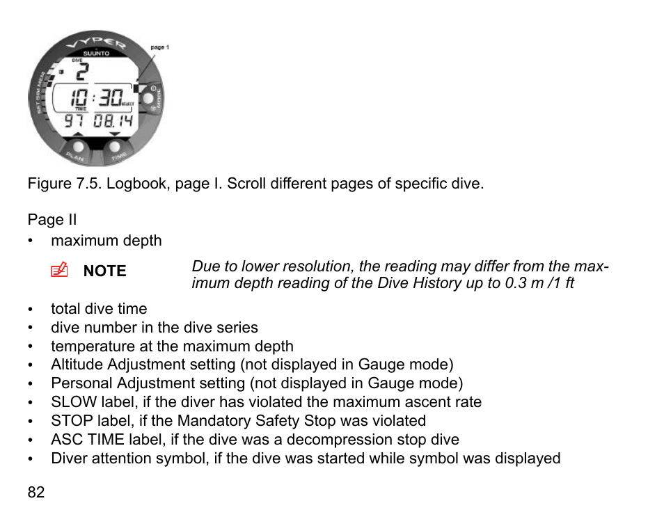 SUUNTO Vyper User Manual | Page 82 / 122