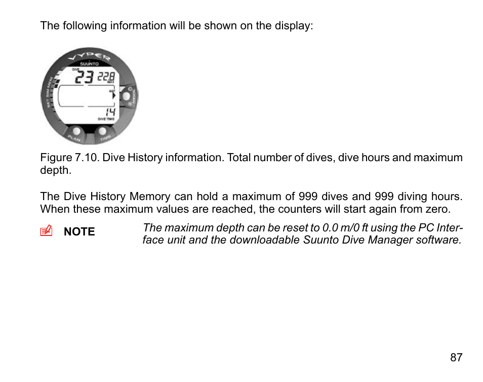 SUUNTO Vyper User Manual | Page 87 / 122