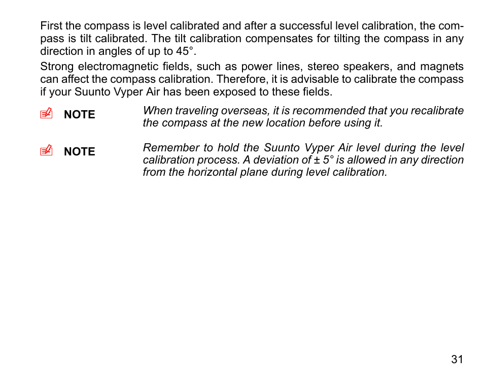 SUUNTO Vyper Air User Manual | Page 31 / 124