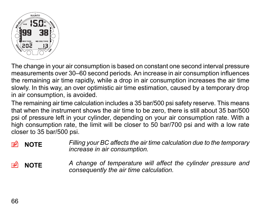 SUUNTO Vyper Air User Manual | Page 66 / 124