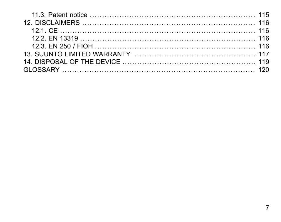 SUUNTO Vyper Air User Manual | Page 7 / 124